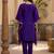 embroidered  v-neck kurta & trousers