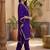 embroidered  v-neck kurta & trousers