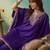 thread embroidered v-neck kurta & trousers