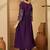 floral embroidered empire sequinned a-line kurta with trouser