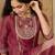 women ethnic motifs embroidered sequinned kurta with palazzos
