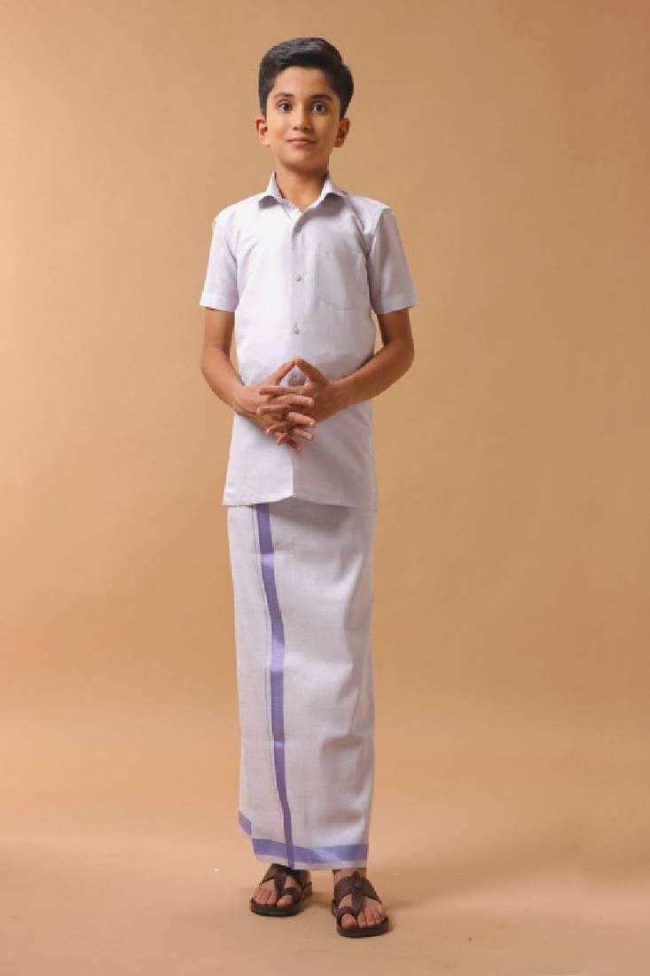 Lavender shirt pure cotton shirt boys-shirts