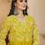 embroidered v- neck kurta & palazzos