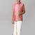 Pink plain silk blend shirt boys shirts