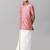 Pink plain silk blend shirt boys shirts