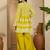 embroidered v- neck kurta & palazzos