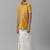 Yellow silk blend shirt