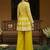embroidered v-neck kurta & palazzos