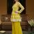 embroidered v-neck kurta & palazzos