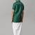Green silk blend short sleeves shirt boys shirts