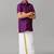 Maroon silk blend shirt