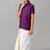Maroon silk blend shirt