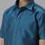 Blue plain silk blend shirt boys shirts