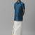 Blue plain silk blend shirt boys shirts