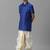 Blue shirt polyester boys dhoti pants set