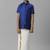 Blue silk blend shirt dhoti set boys shirts