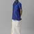 Blue silk blend shirt dhoti set boys shirts