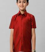 Maroon not specified not specified regular fit boys-shirts
