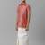 Pink plain silk blend shirt boys-shirts