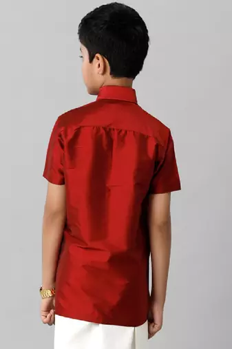Maroon not specified not specified regular fit boys-shirts