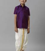 Violet plain polyester shirt - shirt - boys shirts