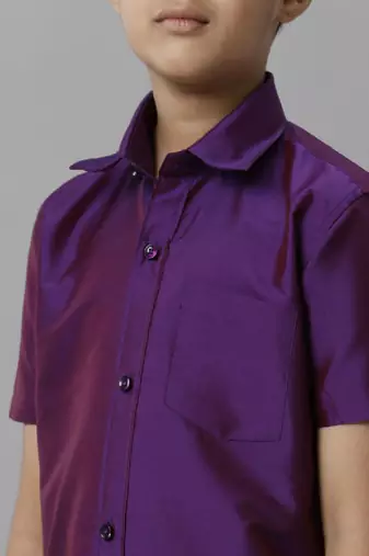 Violet plain polyester shirt - shirt - boys shirts