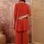 embroidered mandarin collar kurta & palazzos
