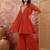 embroidered mandarin collar kurta & palazzos