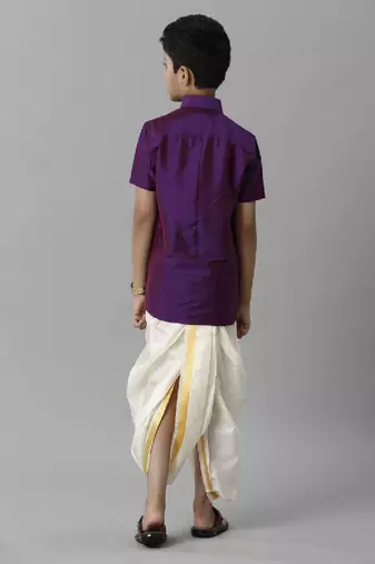 Violet plain polyester shirt - shirt - boys shirts
