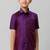 Violet plain shirt - short sleeve - chest pocket - boys