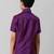 Violet plain shirt - short sleeve - chest pocket - boys