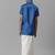 Blue silk blend shirt dhoti set for boys - shirt and dhoti