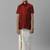 Red silk blend shirt with dhoti - boys shirts