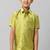 Green solid short sleeve shirt with chest pocket - boys shirts