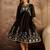 floral embroidered fit & flare dress
