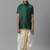 Green plain polyester shirt boys-shirts