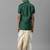 Green plain polyester shirt boys-shirts