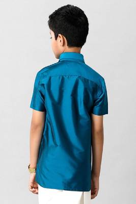 blue cotton shirts for boys 4