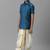 Blue plain polyester shirt - boys shirts