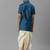 Blue plain polyester shirt - boys shirts