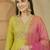 embroidered v-neck gown ethnic dress with dupatta