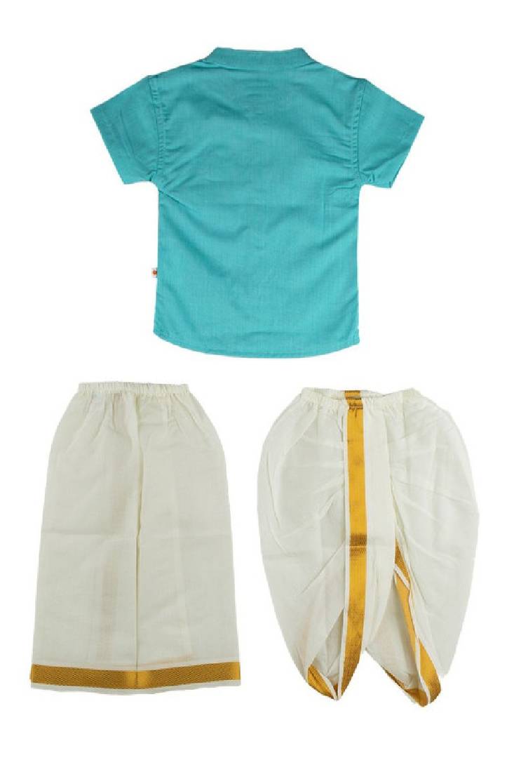 Multi plain cotton blend shirt boys-shirts