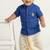 Blue plain cotton blend shirt boys shirts