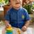 Blue plain cotton blend shirt boys shirts