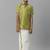Green plain silk blend shirt dhoti boys suit