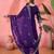 purple floral printed silk blend u-neck straight kurta with trousers and dupatta