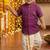 Purple cotton blend shirt ramraj - boys-shirts