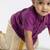 Purple cotton blend shirt ramraj - boys-shirts