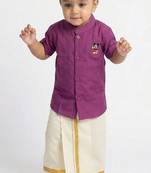 Purple shirt cotton blend shirt boys shirts