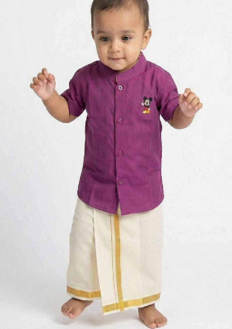 Purple shirt cotton blend shirt boys shirts